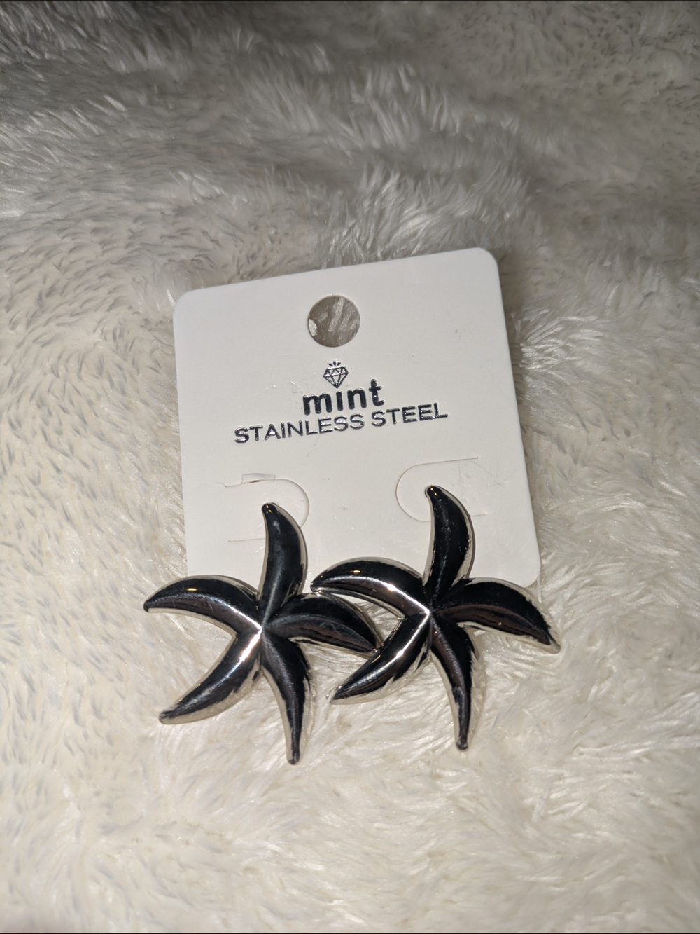 Mint Stainless Steel Black Starfish Cuff Links - Men's Accessories